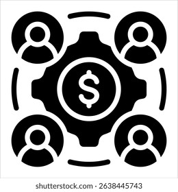 Business Network Icon Element For Design