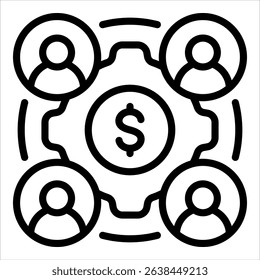 Business Network Icon Element For Design