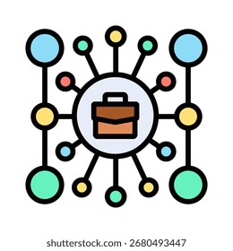 Elemento de icono de red empresarial para diseño