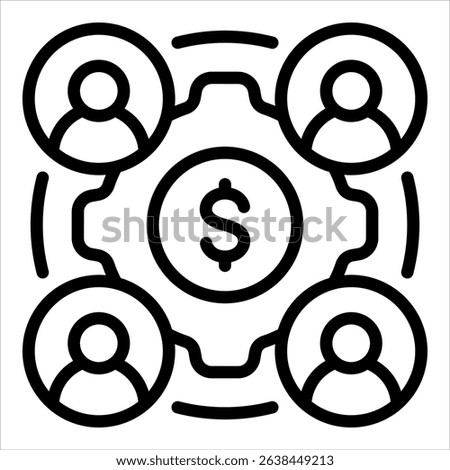 Business Network Icon Element For Design
