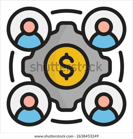 Business Network Icon Element For Design