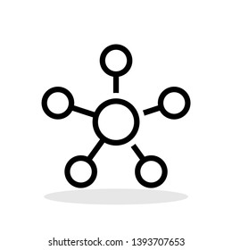 Business network icon in flat style. Cooperation symbol for your web site design, logo, app, UI Vector EPS 10.