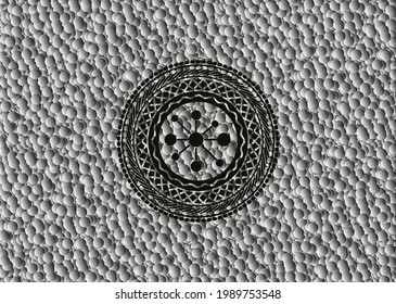 business network icon inside realistic black emblem with bubbles background. Vector Illustration. Detailed. 