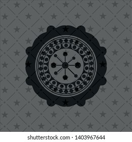 business network icon inside retro style black emblem