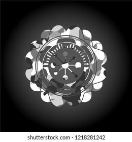 business network icon on grey camo pattern