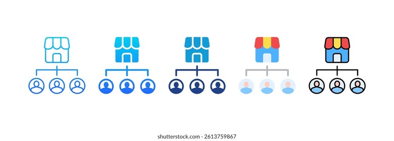 Business Network icon sheet multiple style collection