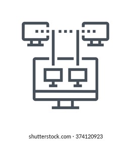 Business network icon suitable for info graphics, websites and print media and  interfaces. Line vector icon.