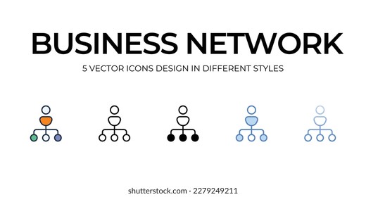 Icono de la red empresarial. Adecuado para diseño de páginas Web, aplicaciones móviles, UI, UX y GUI.