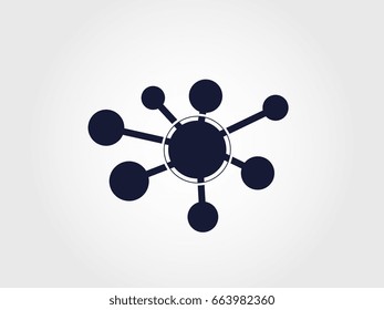 business network icon vector