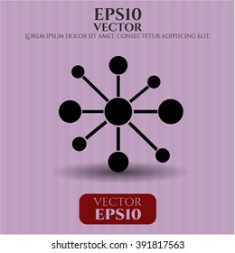 Business Network icon vector illustration