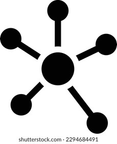 Business network icon vector isolated on white background