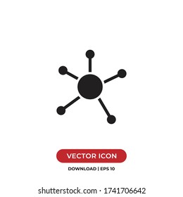 Vector de iconos de red comercial. Signo de red social
