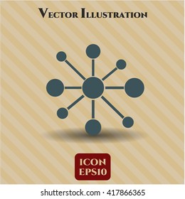 business network icon vector symbol flat eps jpg app