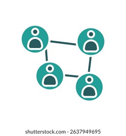 business network icon. vector.Editable stroke.linear style sign for use web design,logo.Symbol illustration.
