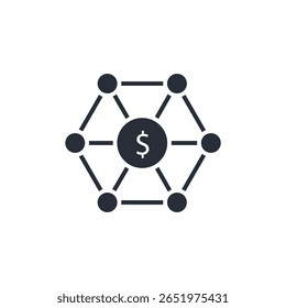 icono de red de negocios. Vector. Trazo editable. signo de estilo lineal para uso Diseño web, logotipo. Ilustración de símbolo.