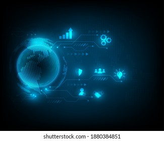 Business network and investment icons Global foreign exchange illustration