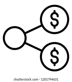 Business network line vector icon 