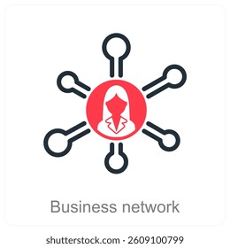 Business Network and networking icon concept