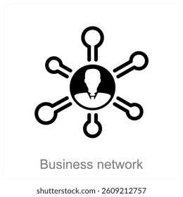 Business Network and networking icon concept