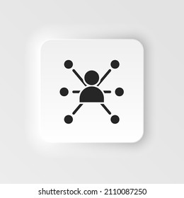 Business, network, product neumorphic style vector icon. Simple element illustration from UI concept. Business, network, product neumorphic style vector icon. Finance concept vector illustration.