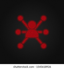 Business, network, product vector Light red color retro style vector icon