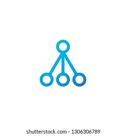 Business Network simple icon.Vector Illustration isolated on white background.