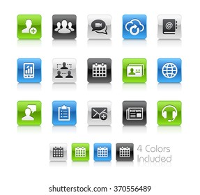 Business Network Technology / The file Includes 4 color versions in different layers.