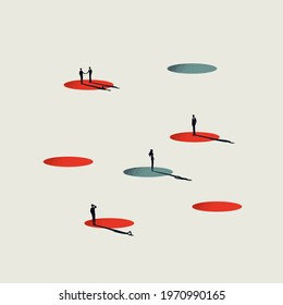 Business network vector concept. Symbol of communication and cooperation. Minimal eps10 illustration