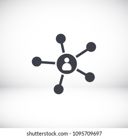 Business Network vector icon