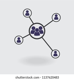 Business Network vector icon