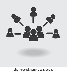Business Network vector icon