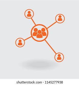 Business Network vector icon