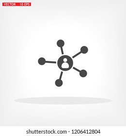 Business Network vector icon