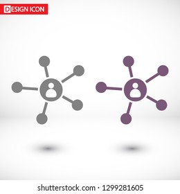 Business Network vector icon