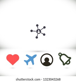 Business Network vector icon