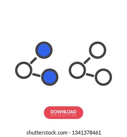 Business Network vector icon - Vector