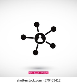 Business Network vector icon
