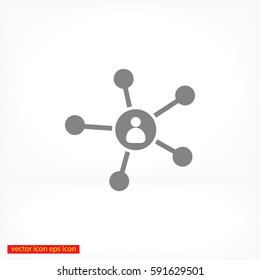 Business Network vector icon