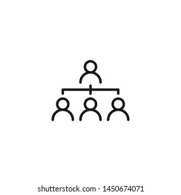 Business network vector icon. Business community, group, people, team, users network icon illustrations.