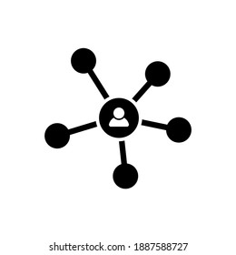 Icono vectorial de red empresarial aislado en fondo blanco.
