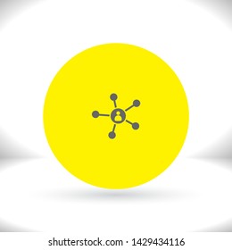 Business Network vector icon . Lorem Ipsum Illustration design