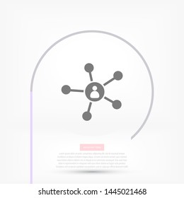 Business Network vector icon . Lorem Ipsum Illustration design