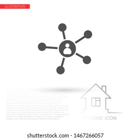 Business Network vector icon . Lorem Ipsum Illustration design