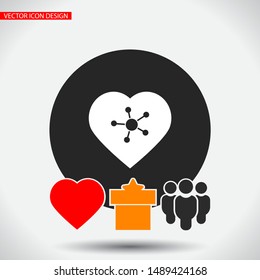 Business Network vector icon . Lorem Ipsum Illustration design