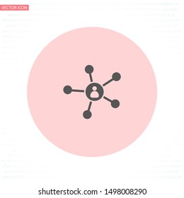 Business Network vector icon . Lorem Ipsum Illustration design