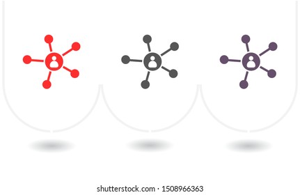 Business Network vector icon . Lorem Ipsum Illustration design