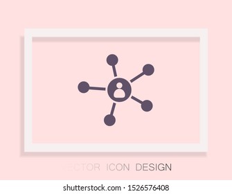 Business Network vector icon . Lorem Ipsum Illustration design
