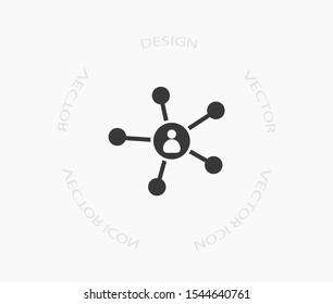 Business Network vector icon . Lorem Ipsum Illustration design