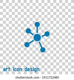 business network vector icon on an abstract background