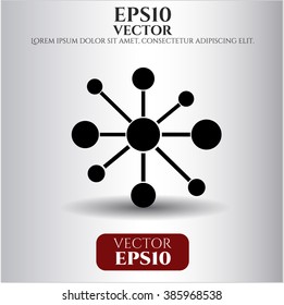Icono o símbolo vectorial de la red empresarial